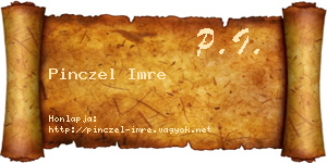 Pinczel Imre névjegykártya